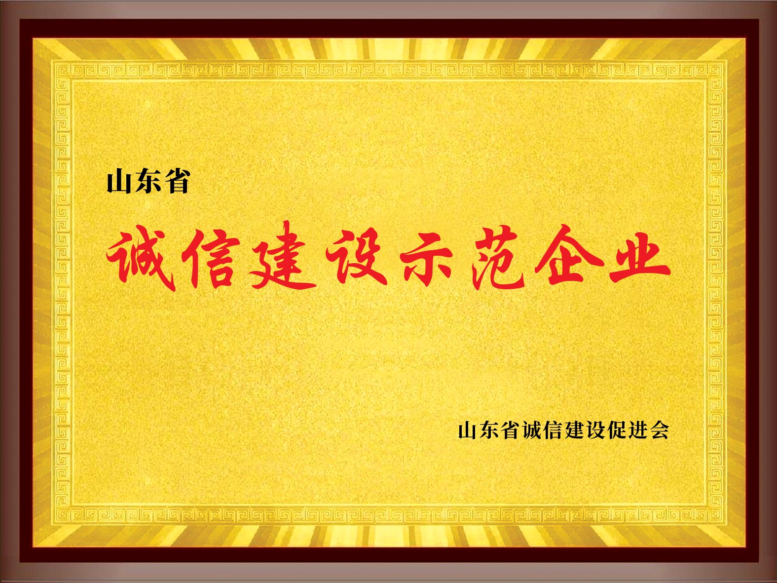 诚信建设示范企业